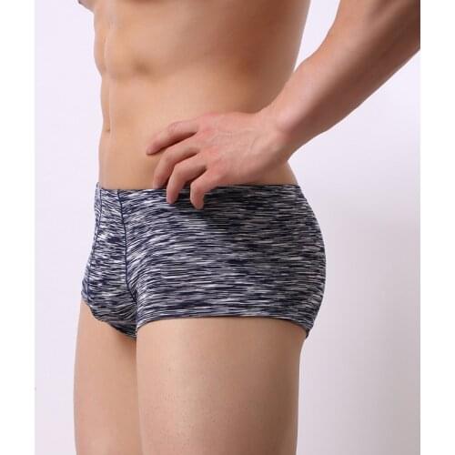 Mens Breathable Cotton Boxer U Convex bulge Penis Pouch Underwear Shorts Boxers Sexy Underpants Gay Boxershorts Male Panties