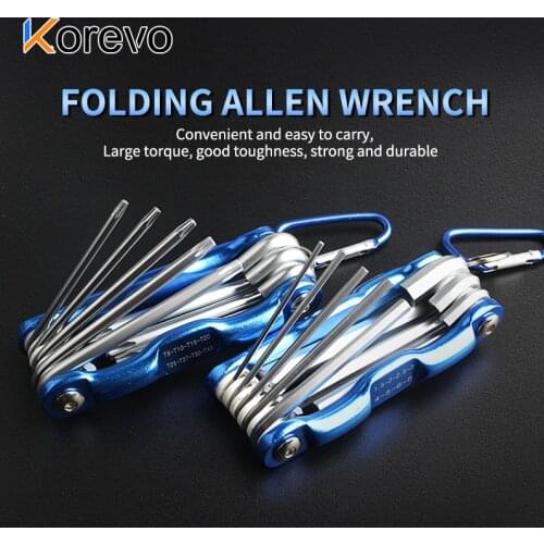 Double-End L Folded Hexagon Wrench Set British Metric Plum Inside Screwdriver Allen Key Multitools Hand Household Repair Tool