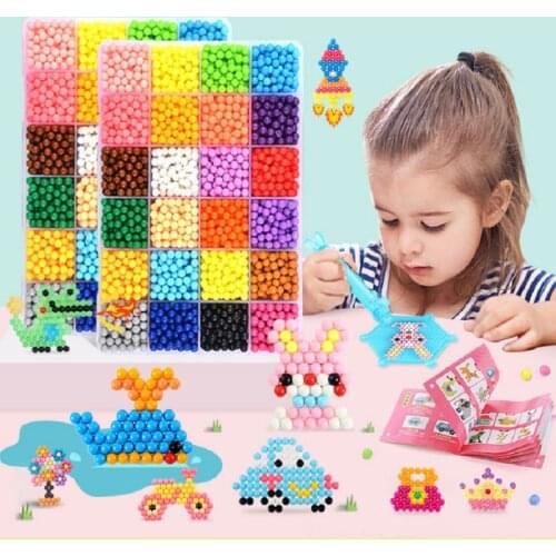 Set Of magic Beads, Childrens Toy, Water,3D Beads, Puzzle, DIY, Handmade,5mm Refill Beads,New Year Xmas Gift