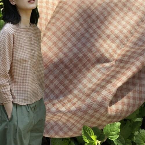 Natural Silk 30% Cotton 70%High Quality Natural Yarn-dyed Fabric For Sewing Cloth Dresses Robe Summer Thin DIY Handmade Designer