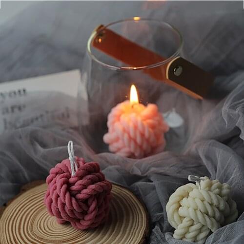 1 Pcs Wool Ball Candle Silicone Mold Woolen Ball Design Diy Handmade Candle Making Wax Mold Aromatherapy Gypsum Decoration Mould