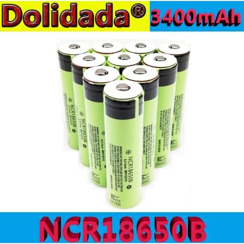 Dolidada Original NCR18650B 3.7v 3400mah 18650 Lithium Rechargeable Battery battey For Flashlight batteries