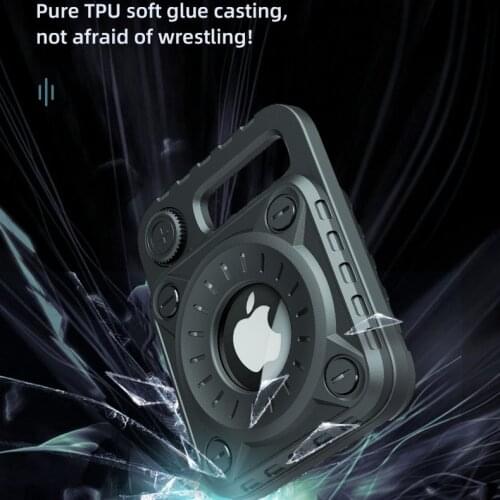 Shockproof Case For Airtag Case Locator Tracker Protective Sleeve Cover For Apple Airtag Case Anti-lost Device Keychain Soft TPU