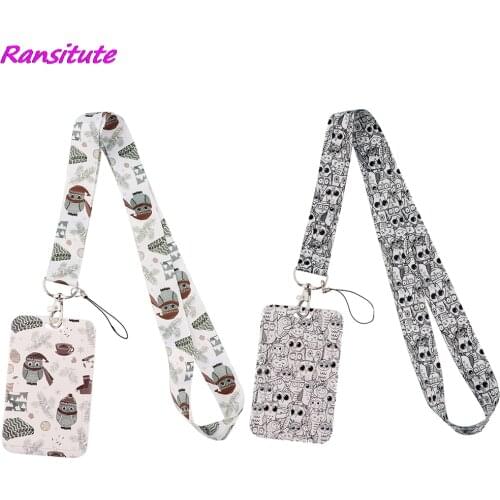 Ransitute R2116 Animal Owl Neck Strap Lanyard For Keys ID Card Gym Phone Straps USB Badge Holder DIY Hang Rope Lariat Lanyard