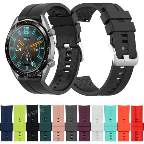Strap For Samsung Galaxy watch 3 45mm 46mm Gear S3 Classic Frontier 22mm Silicone Watchbands For Huawei GT 2E Honor Magic 2 46mm