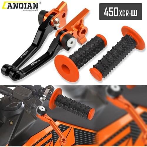 Motorcycle CNC Dirt Bike Brake Clutch Levers 7/8'' Rubber Handle Bar For 450 XCR-W 450XCRW 2014 2015 2016 2017 2018 Accessories