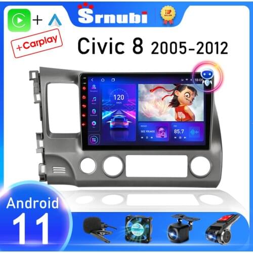 Android 10.0 Car Radio for Honda Civic 2005-2012 Multimedia Video Player Autoradio Navigation GPS 2 Din 4G Net WiFi Head Unit