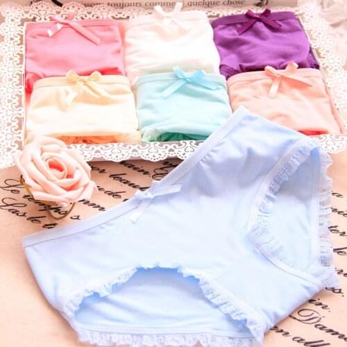 3 Pieces 2022 New Womens Lovely Sexy Lace Cotton Transparent Panties Panty Briefs Underwear Intimates Free Shipping AU00618