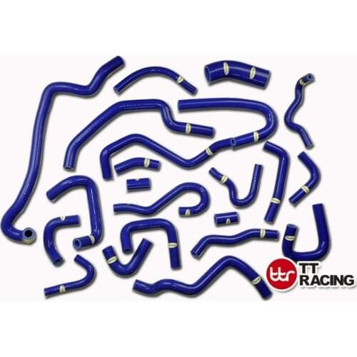 TT1601CBL - Silicone Radiator Heater Hose Kit For Nissan Silvia 180SX 200SX S13 CA18DET BLUE