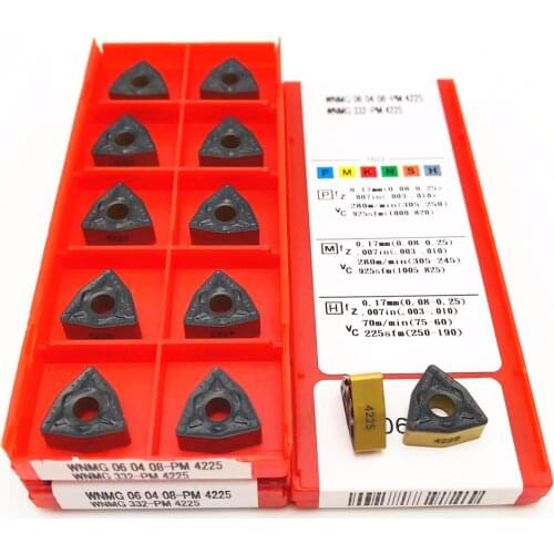 WNMG060408 PM 4225 carbide insert CNC lathe tool alloy insert WNMG 060408 steel stainless steel cutting part tool WNMG