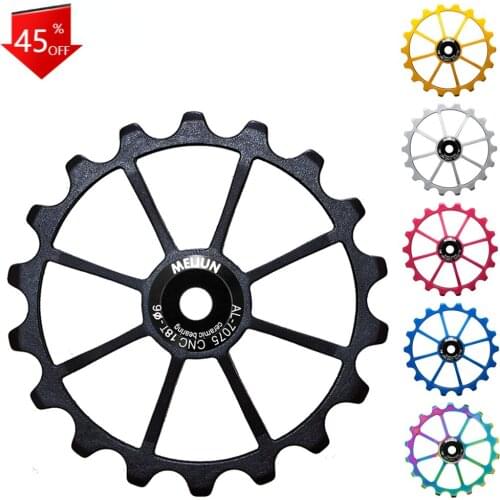 18T MTB Bicycle Rear Derailleur Jockey Wheel Ceramic Bearing Pulley AL7075 CNC Road Bike Guide Roller Idler 4mm 5mm 6mm