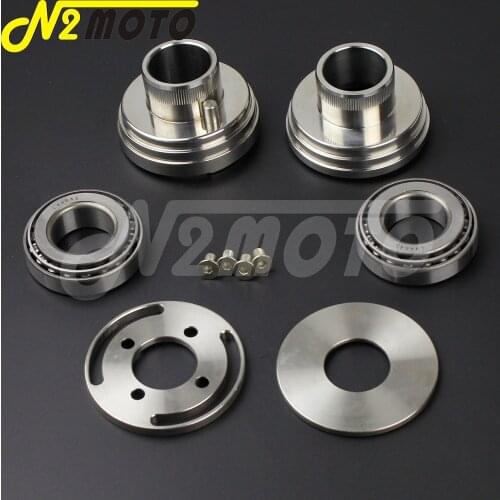 1" Chrome Motorcycle Billet Triple Tree Chopper Front Fork Neck Cup For Harley Wide Glide Sportster Springer Chopper Cafe Racer