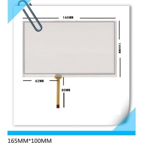 165MM*100MM New handwritten 7 inch car DVD navigation GPS touch screen panel Free shipping 165*100