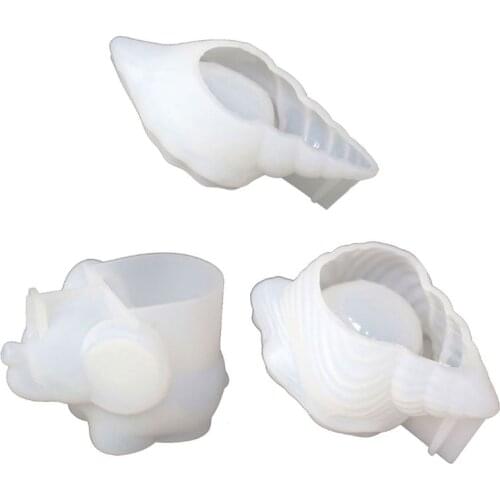 3Pcs Conch Elephant Shape Beauty Sponge Rack Mold Kit Makp Up Egg Stand Moulds