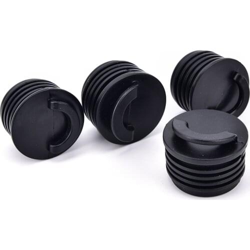 4Pcs Black Rubber Kayak Marine Boat Scupper Stopper Drain Holes Plugs Rafting