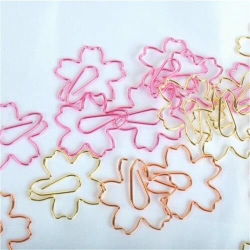 5Pcs/lot Sakura Folder Planner w45 Convenient for Book Student Supply Creative School Cute Metal Paper Clip