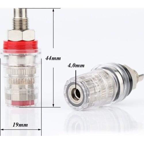 8pcs hifi audio swiss brass Rhodium plated Amplifier Speaker Terminal Binding Post Socket