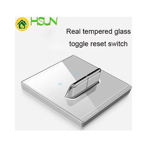 86 type Grey tempered glass reset toggle switch 1 2 3 4 gang 1 2 way retro hotel creative switch TV France Germany UK socket