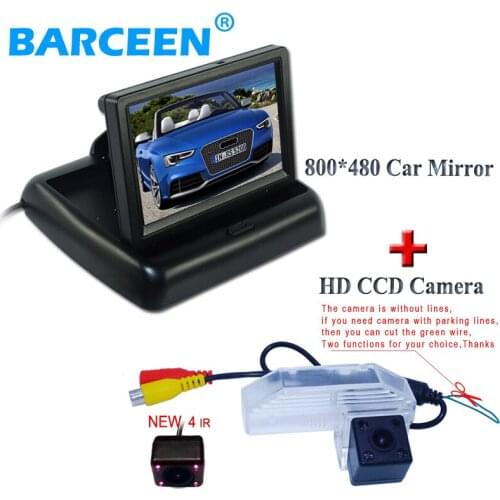 Car back up monitor 4.3" hd lcd waith night vision system 170 lens angle car rear camera fit for Mazda6 /M6 2009