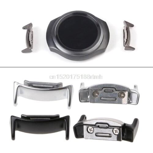 Free shipping Free shipping 2Pcs Stainless Steel Watch Band Connector Adapter 20mm For Samsung Gear S2 RM-720 D22 drop Shipping