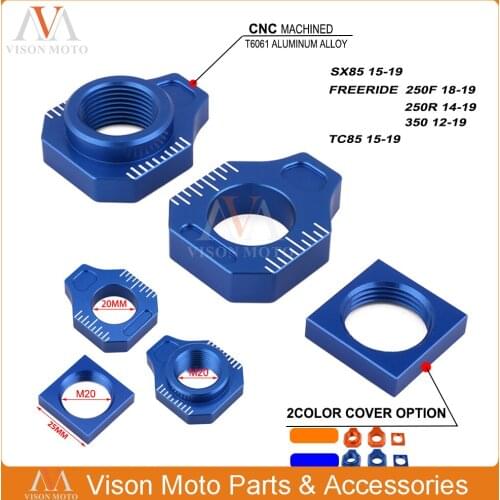 CNC Rear Chain Adjuster Axle Block For Husqvarna TC85 2015 2016 2017 2018 2019