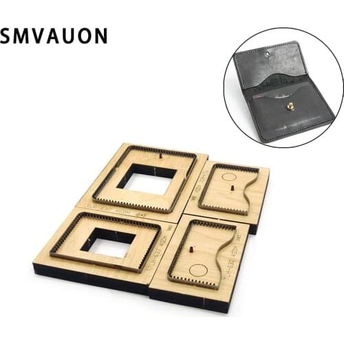 Knife Mold Punch Tool Wooden Die Cutting Diy Folding Short Wallet Leather Dies Suitable For Die-Cutting Machines
