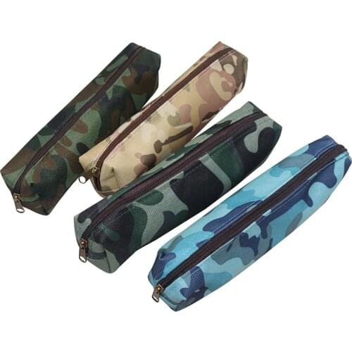1 pcs Camouflage Pencil Case for Boys and Girls School Supplies Zipper Pouch 4 Colors Pencil Bag Army style four colors