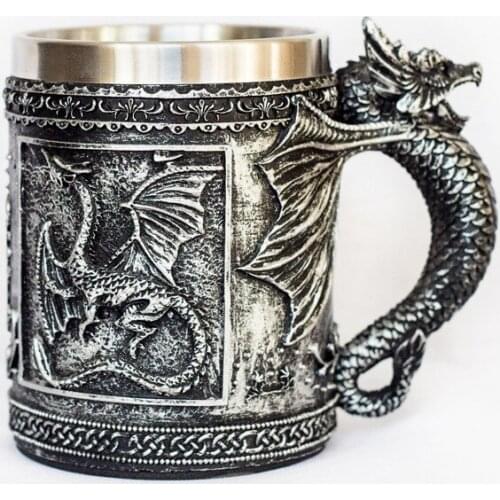 DRAGON beer mug skull mug halloween carnival festival holiday stainless steel mug