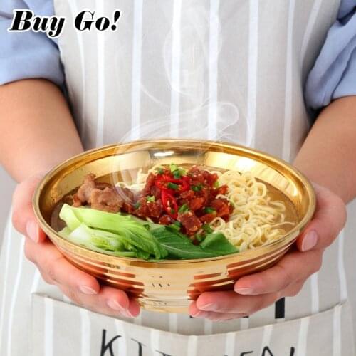 Stainless Steel Noodle Bowl Walled Eco-friendly Smooth Bowls Non Slip Bowls For Kids Baby Children Kitchen Tableware Set