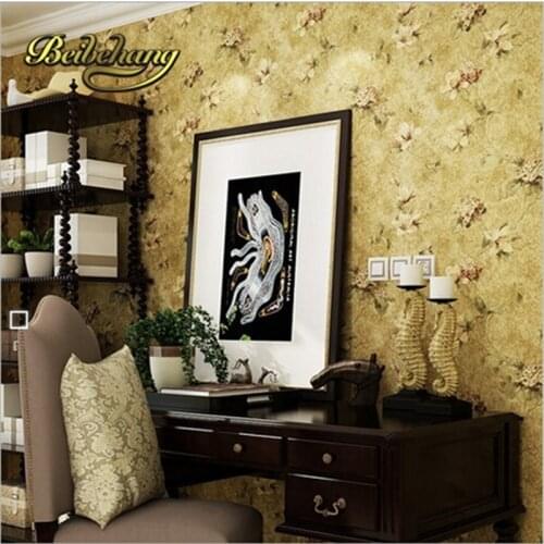 Beibehang American retro flower non-woven living room bedroom TV background wallpaper papel de parede floral 0.53 m * 10 m (cm)