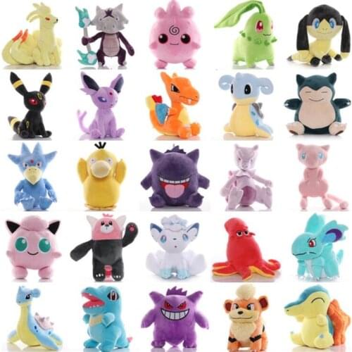 Pokemon Anime Figure Plush Toys Pikachu Jigglypuff Psyduck Mewtwo Gengar Peluches Action Figurine TAKARA TOMY Xmas Dolls Figma