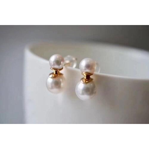 Trendy Girls 925 Sterling Silver Earrings Findings Mountings Settings Jewelry Parts Fittings for Pearls Coral Jade Agate Stones