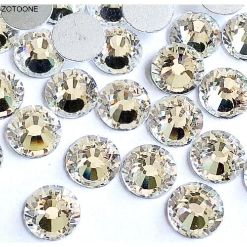 Rhinestone SS2-SS50 White Flat Back Glass Diamond for Nail Art Decorations Phone Shell Stick Drill Diy Jewelry Accessories G