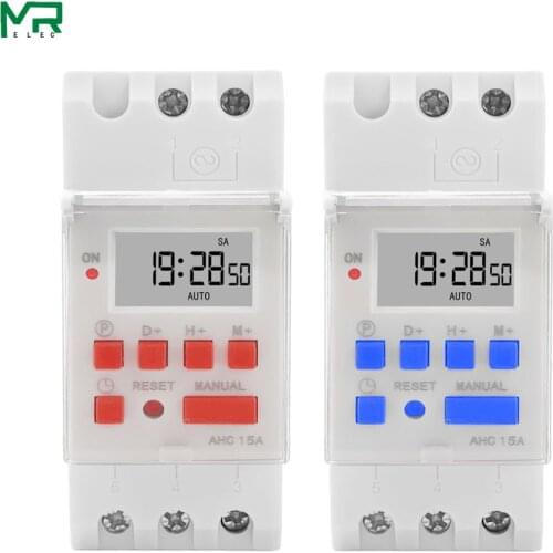 Thc15a AHC15A 220V 30A Din rail timer relay time switches weekly programmble electronic TIME SWITCH bell ring device