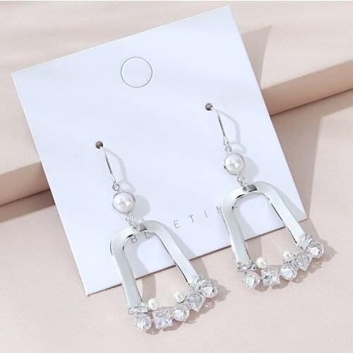 TONGKWOK Bohemia Exaggeration Dangle Earrings For Women Silk Thread Tassel Metal Long Chandelier Earrings #144575