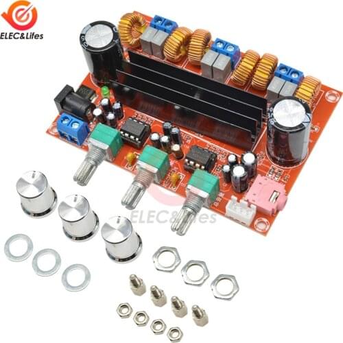 TPA3116 2.1 2*50W + 100W High Power Digital Audio Amplifier Board TPA3116D2 Subwoofer Stereo Bass Speaker Amplifiers DC 12V-24V