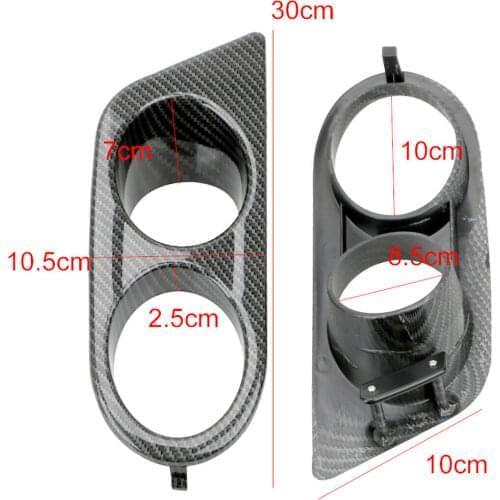 Carbon Fiber Fog Light Cover for BMW E46 M3 2001-2006 Black Fog Lights Cover Grill Frame Surrounds Air Duct Fog Lamp Hood