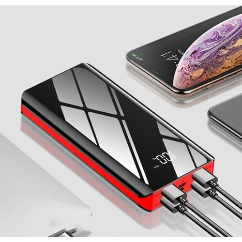 30000mAh Power Bank External Battery 4USB Fast Charging Powerbank Portable Charger For iPhone 11 pro X Samsung Xiaomi Poverbank