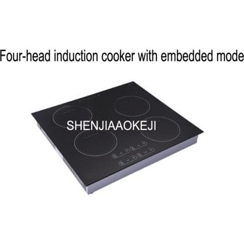 220V Embedded four furnaces Electromagnetic heating induction cooker equipment table top temperature control Induction cooker