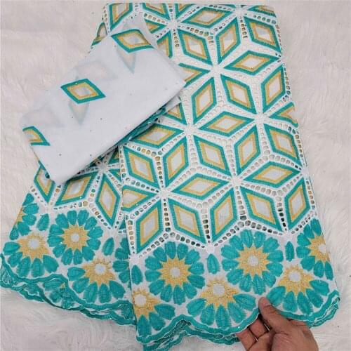 High Quality Swiss Voile Lace African Fabric Embroidery French Laces Women Dress Sewing Materials 5+2Yards/Lot HLC319