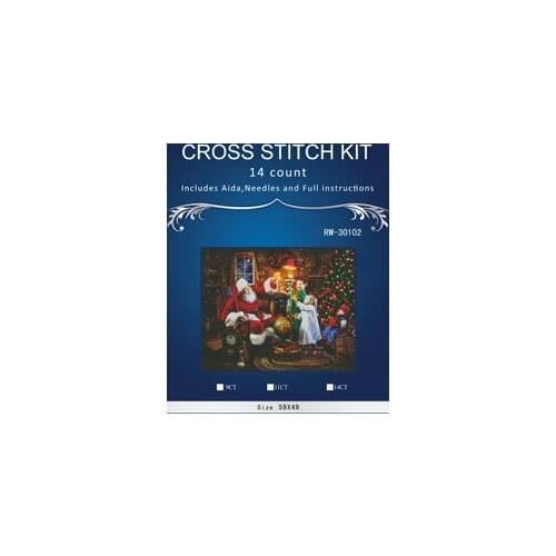 Top Quality Lovely Hot Sell Counted Cross Stitch Kit Old World Holiday Ornaments Similar DMC RW-30102 Christmas boy and girl