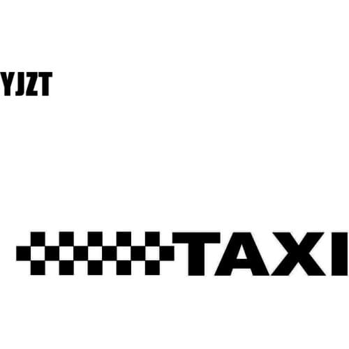YJZT 16*2.2CM TAXI Funny Novelty Vinyl Decals Car Window Sticker Black/Silver S8-1658
