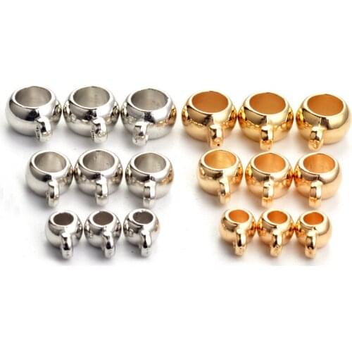 50Pcs/lot Clip Clasp Necklace Connector Bail Beads Charms Big Hole Beads Jewelry Accessories CCB Pendant Clip & Pendants Clasps