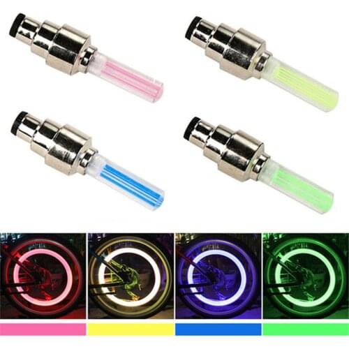 1 Pair bike light bicycle light Wheel Tire Valve Cap Neon LED Lights Safety Lamp Cycling Led Lights