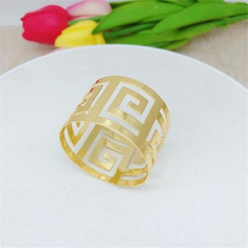 10PCS/Metal stainless steel electroplating napkin ring, multi-color optional desktop decoration, western food banquet decoration