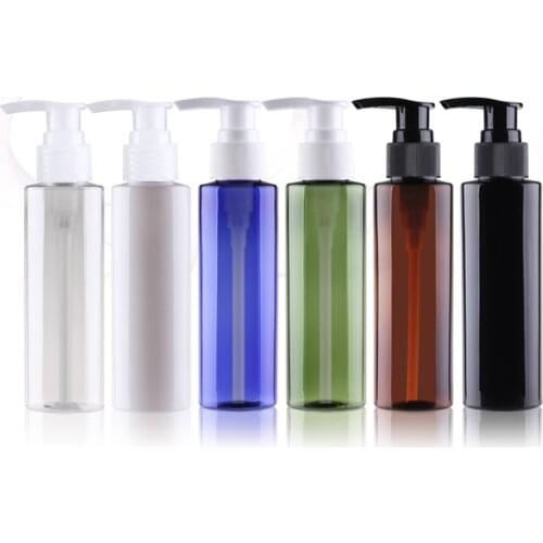 100ML 50PCS High Quality Lotion Pump Bottles Black White Cosmetic Container Liquid Soap Dispenser Refillable Shower Gel Bottles