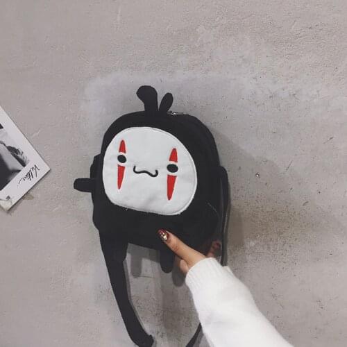2colors Faceless Man Cartoon No Face Man Fashion Funny Plush Small Shoulder Crossbody Bags for Kids Unisex Casual Messenger Bag