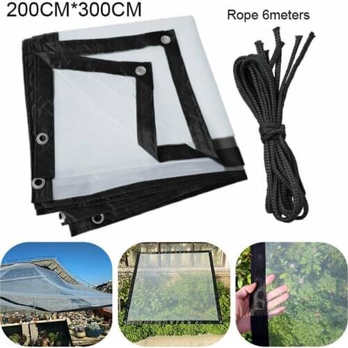 3*2m Thick Pe Plastic Transparent Rainproof Tarpaulin Outdoor Insulation Windproof Waterproof Cloth Tent Custom Wholesale