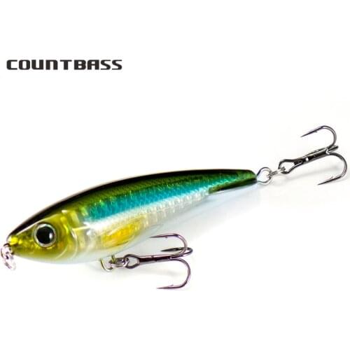 Countbass 80mm 11.6g Surface 3D Laser Pencil Fishing Lure Topwater Stick Bait Bass Leurre Peche Floating Hard Lure
