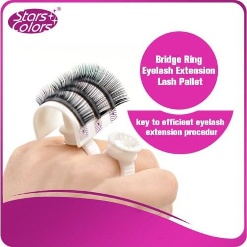 6 pairs/lot White Platstic holder/ring and finger ring glue holder pallet beauty make up tools